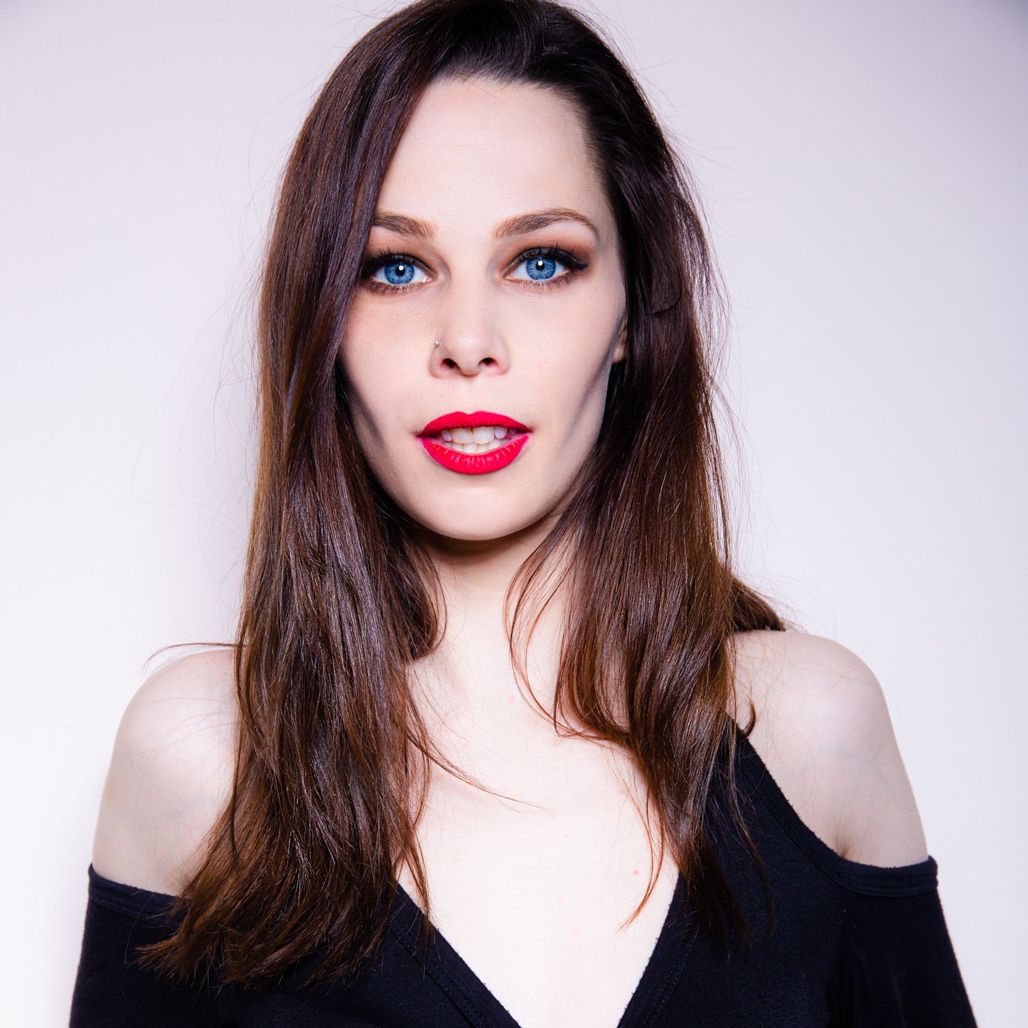 Porträt von einem Model im Studio